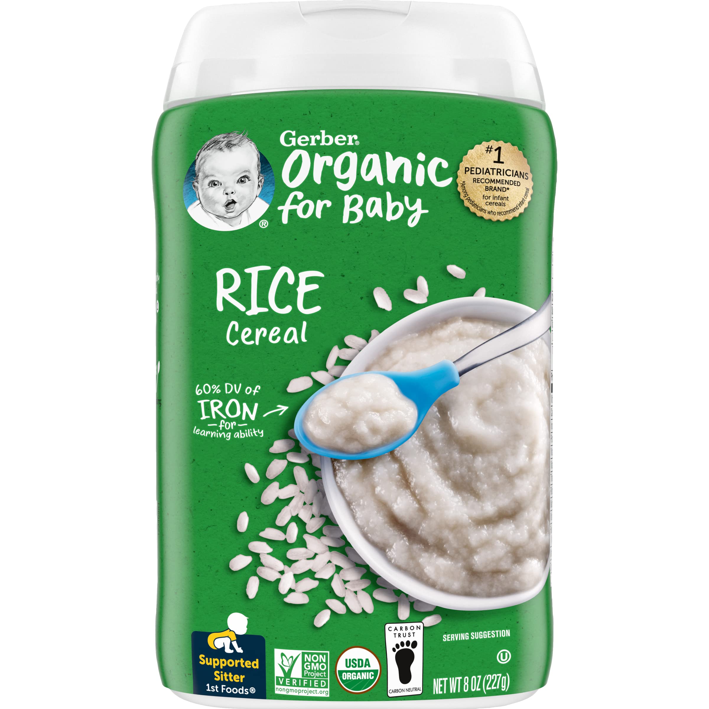 Gerber Organic Single-Grain Rice Cereal 227g