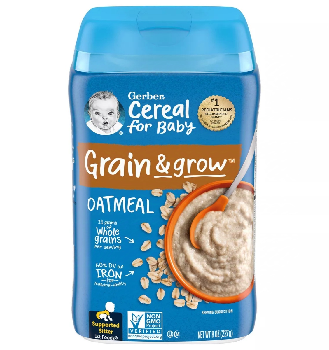 Gerber Single Grain Oatmeal Baby Cereal 227g