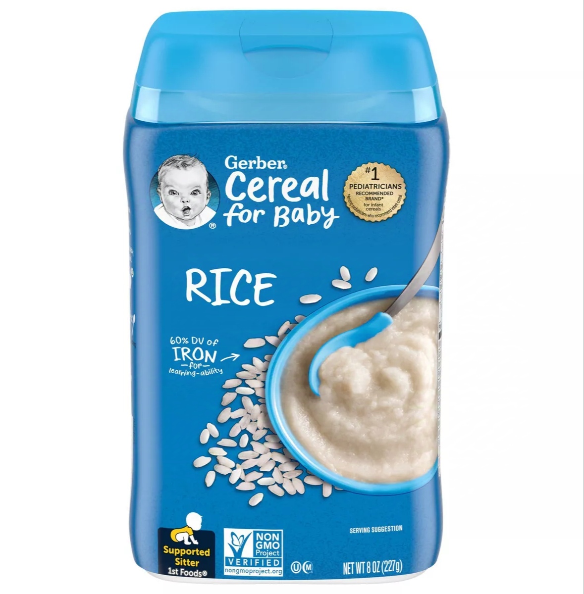 Gerber Single Grain Rice Baby Cereal 227g