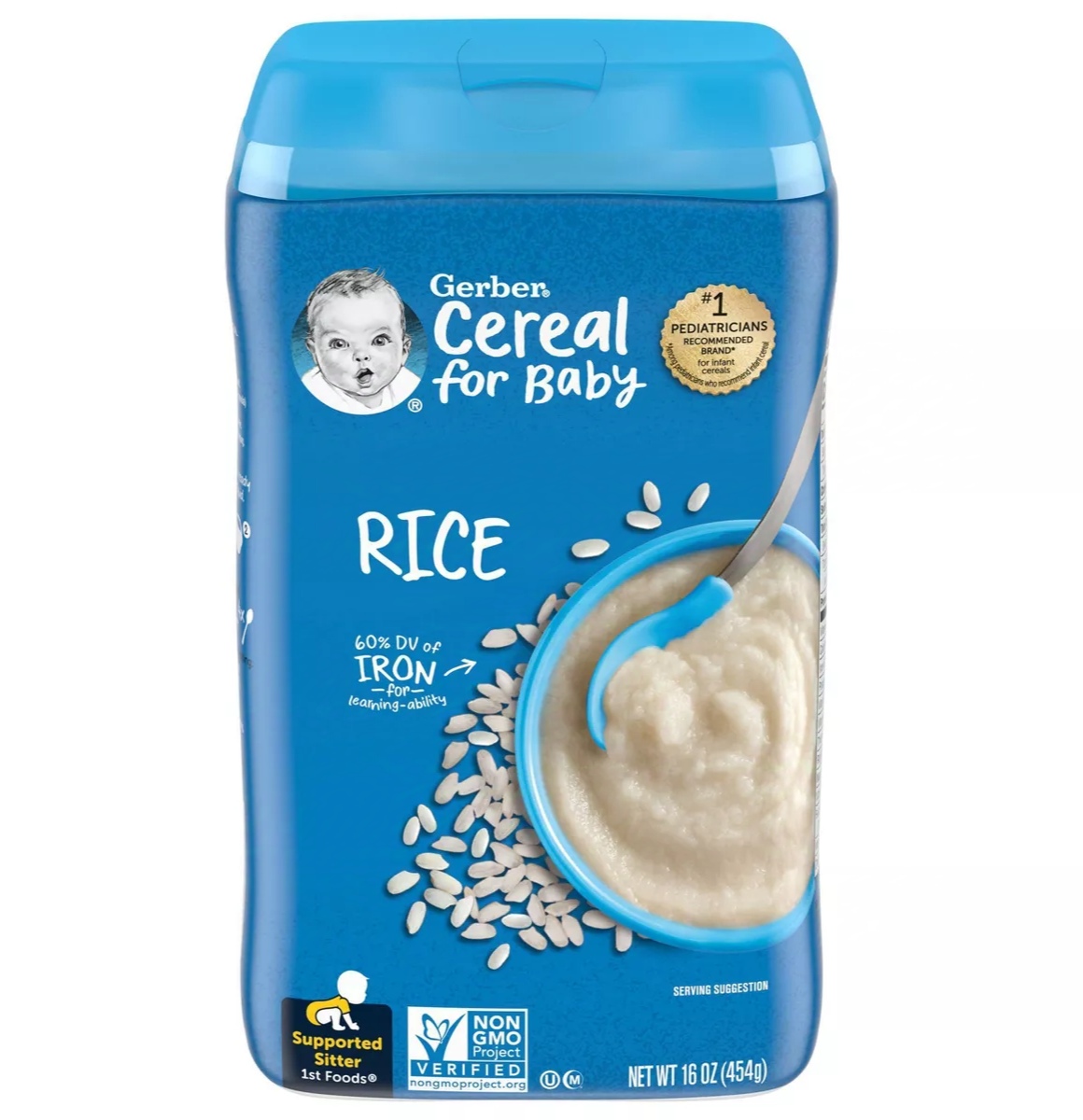 Gerber Single Grain Rice Baby Cereal 454g