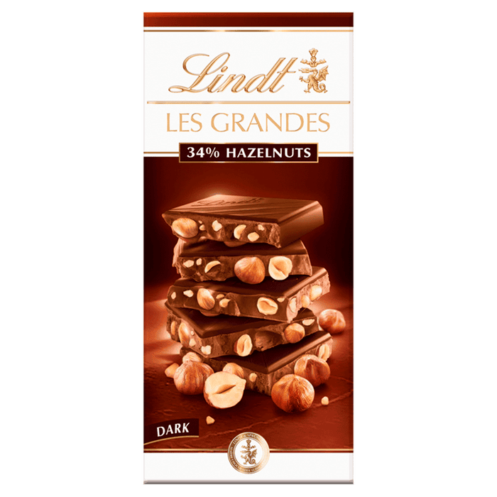 Lindt Les Grandes Hazelnuts Dark Chocolate 150g