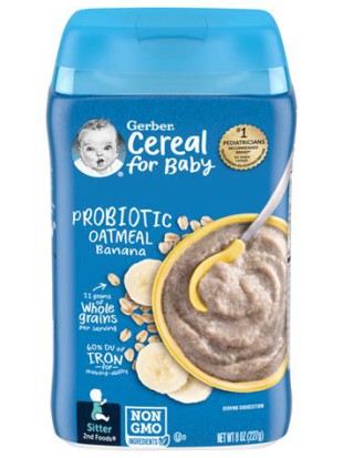 Gerber Probiotic Oatmeal Banana Baby Cereal 227g