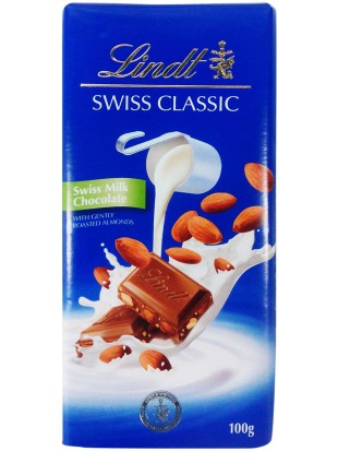 Lindt Swiss Milk Chocolate Roasted Almonds 100g