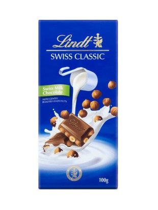 Lindt Swiss Milk Chocolate Roasted Hazelnut 100g