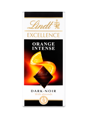 Lindt Orange Intense Dark with Almond 100g