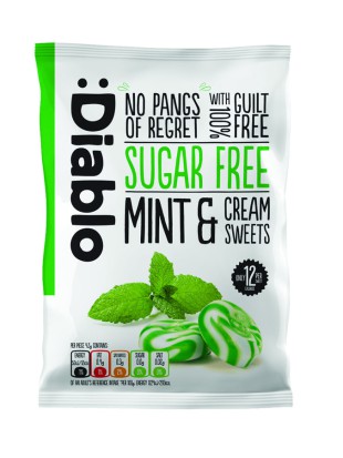 Diablo Sugar Free Mint and Cream Sweets 75g