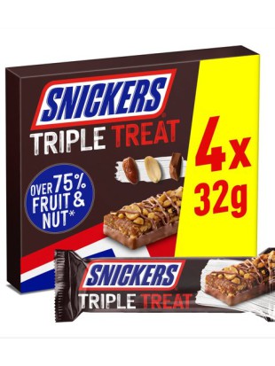 Snickers Triple Treat Fruit Nut Chocolate 128g