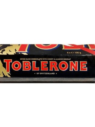 Toblerone Swiss Dark Chocolate with Honey and Almond Nougat 6 pcs Pack 600g