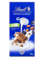 Lindt Swiss Classic Milk Raisins Hazelnuts Almonds 100g