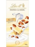 Lindt Swiss White Chocolate Whole Almonds And Almond Brittle 100g