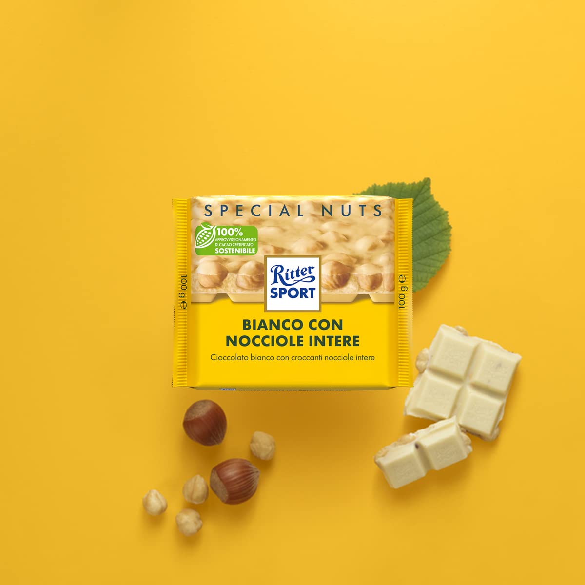 Ritter Sport White Whole Hazelnut 100g