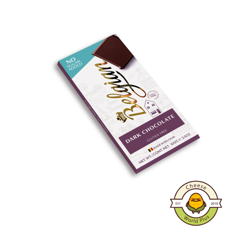 The Belgian No Sugar Added Dark Chocolate Bar 100g