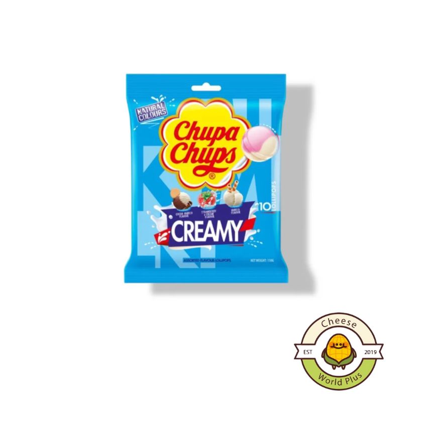 Chupa Chups Lollipops Bag Creamy Assorted Flavours 10 Pieces x 11g