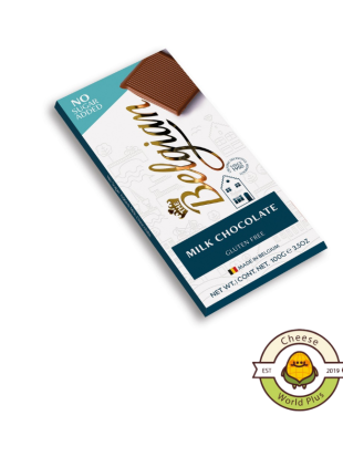 Belgian No Sugar Added Milk Chocolate 100g